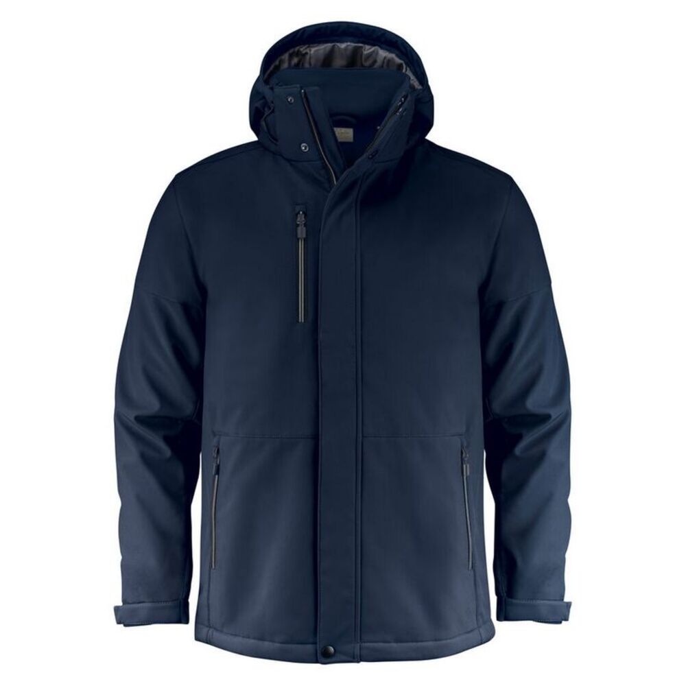 Printer Mens Overlanding Soft Shell Jacket / Navy